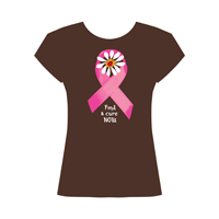 Find a cure brown scoop tee