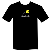 Simply Life Tennis unisex and Black Mens Tee