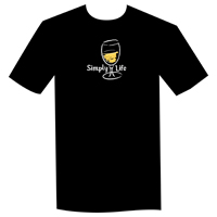 Simply Life &bull; WhiteWine  Unisex Short Sleeve Tee on black