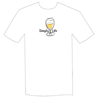 Simply Life • White Wine  Unisex Short Sleeve Tee on white